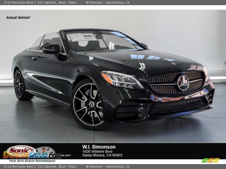2019 Mercedes-Benz C 300 Cabriolet Black / Black Photo #1