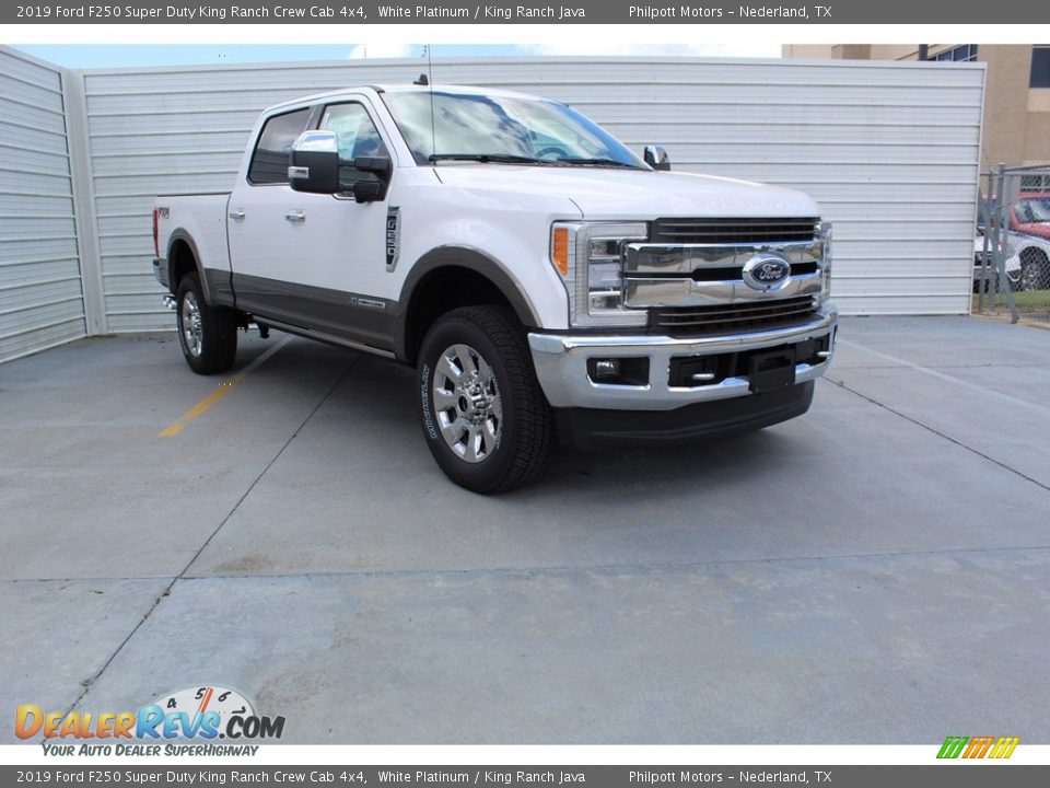 2019 Ford F250 Super Duty King Ranch Crew Cab 4x4 White Platinum / King Ranch Java Photo #2