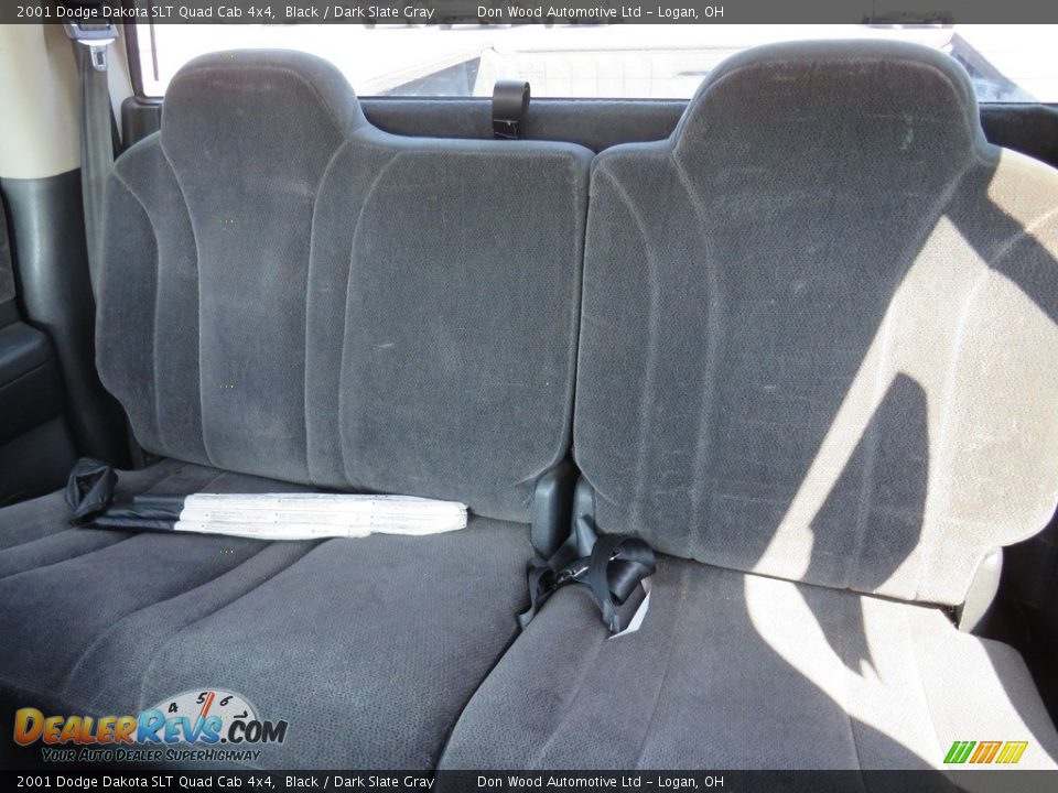 2001 Dodge Dakota SLT Quad Cab 4x4 Black / Dark Slate Gray Photo #18
