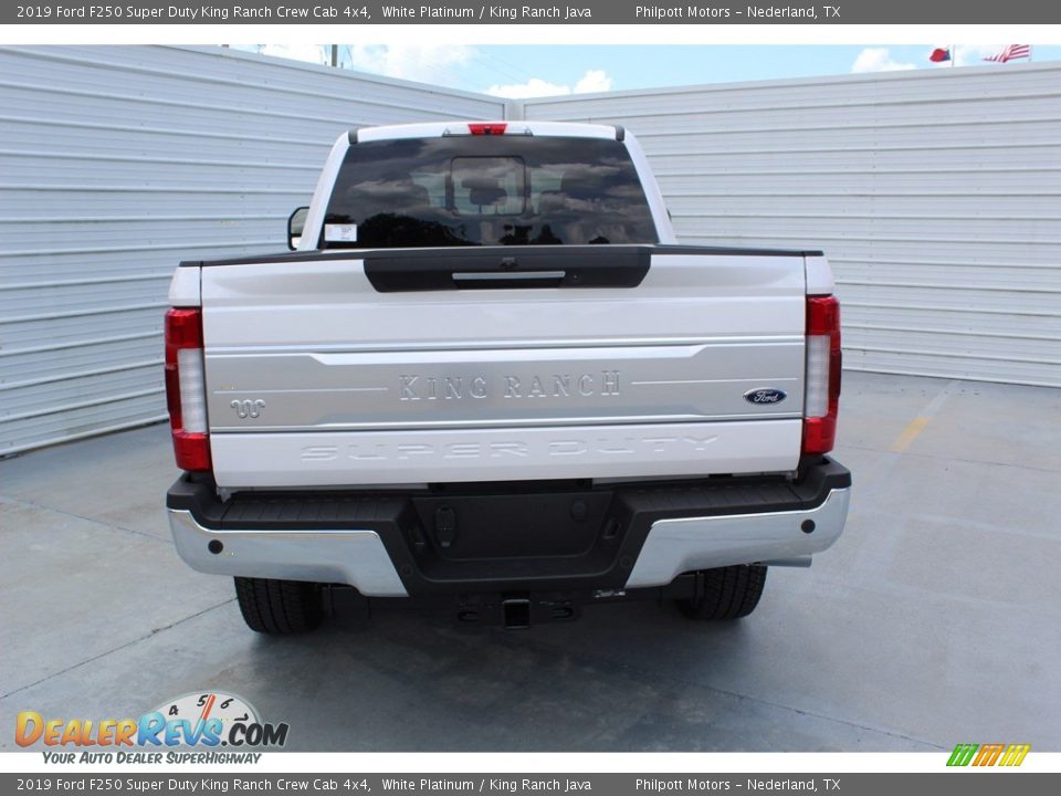 2019 Ford F250 Super Duty King Ranch Crew Cab 4x4 White Platinum / King Ranch Java Photo #7