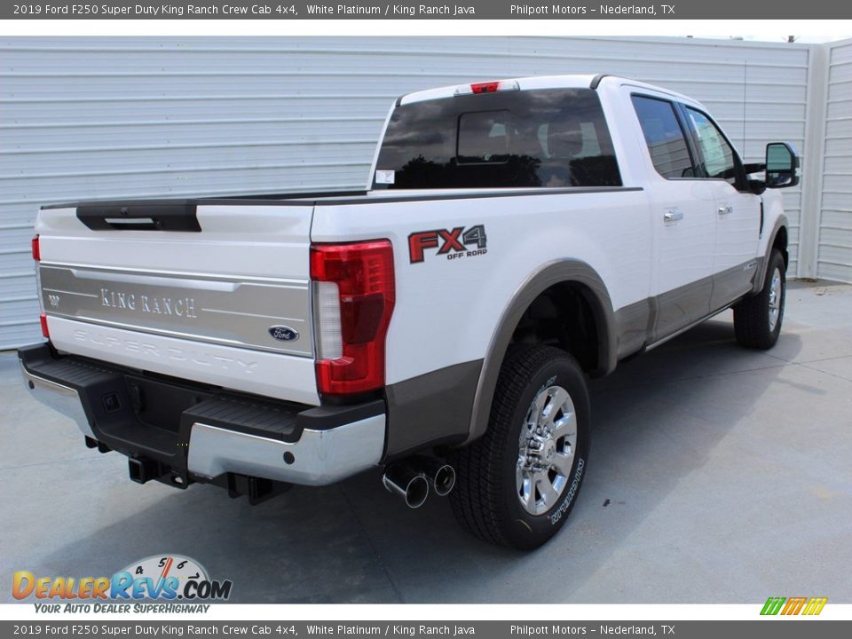 2019 Ford F250 Super Duty King Ranch Crew Cab 4x4 White Platinum / King Ranch Java Photo #8