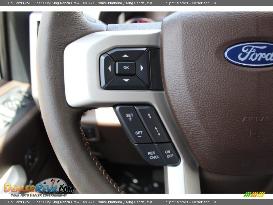 2019 Ford F250 Super Duty King Ranch Crew Cab 4x4 White Platinum / King Ranch Java Photo #12