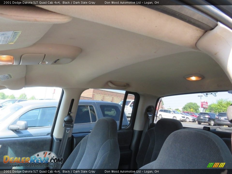 2001 Dodge Dakota SLT Quad Cab 4x4 Black / Dark Slate Gray Photo #30