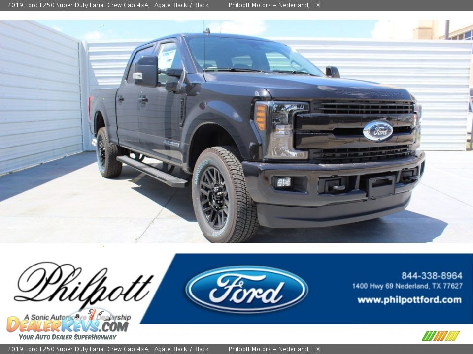 2019 Ford F250 Super Duty Lariat Crew Cab 4x4 Agate Black / Black Photo #1