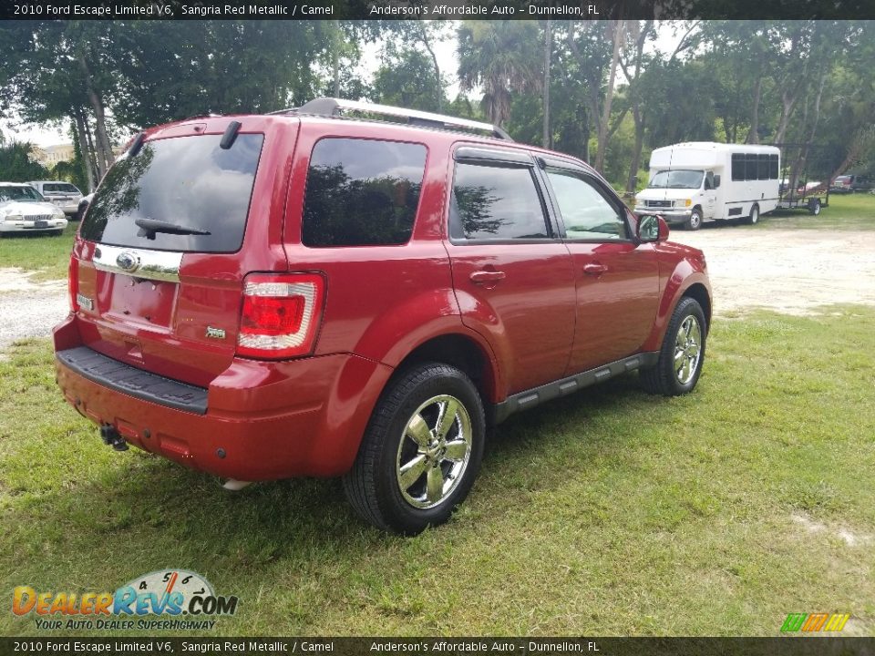 2010 Ford Escape Limited V6 Sangria Red Metallic / Camel Photo #3