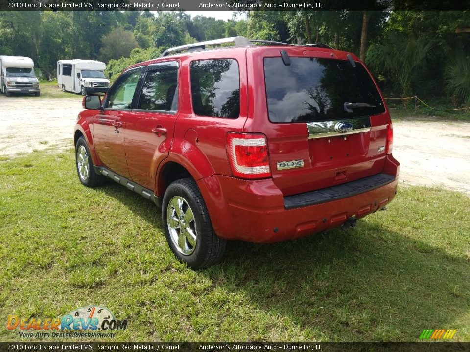 2010 Ford Escape Limited V6 Sangria Red Metallic / Camel Photo #5