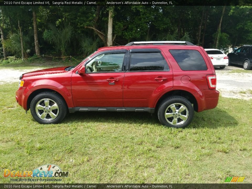 2010 Ford Escape Limited V6 Sangria Red Metallic / Camel Photo #6