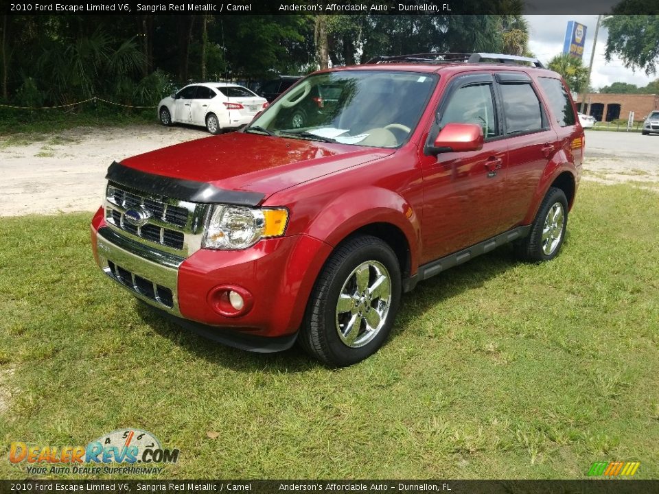 2010 Ford Escape Limited V6 Sangria Red Metallic / Camel Photo #7