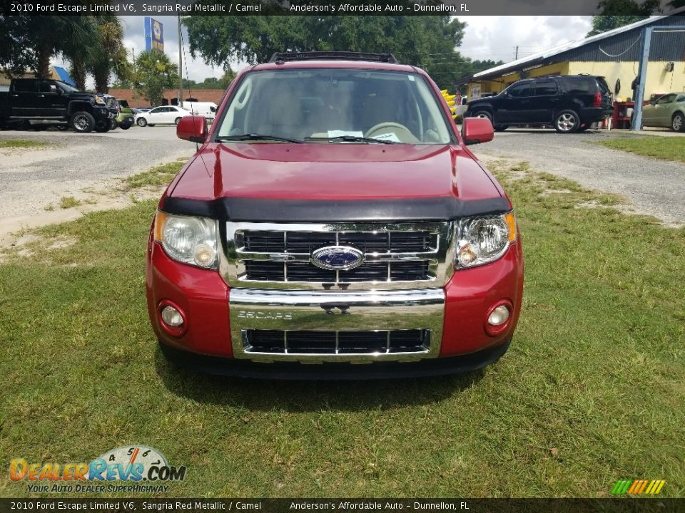 2010 Ford Escape Limited V6 Sangria Red Metallic / Camel Photo #8