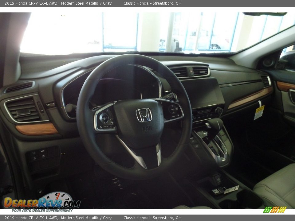 2019 Honda CR-V EX-L AWD Modern Steel Metallic / Gray Photo #7