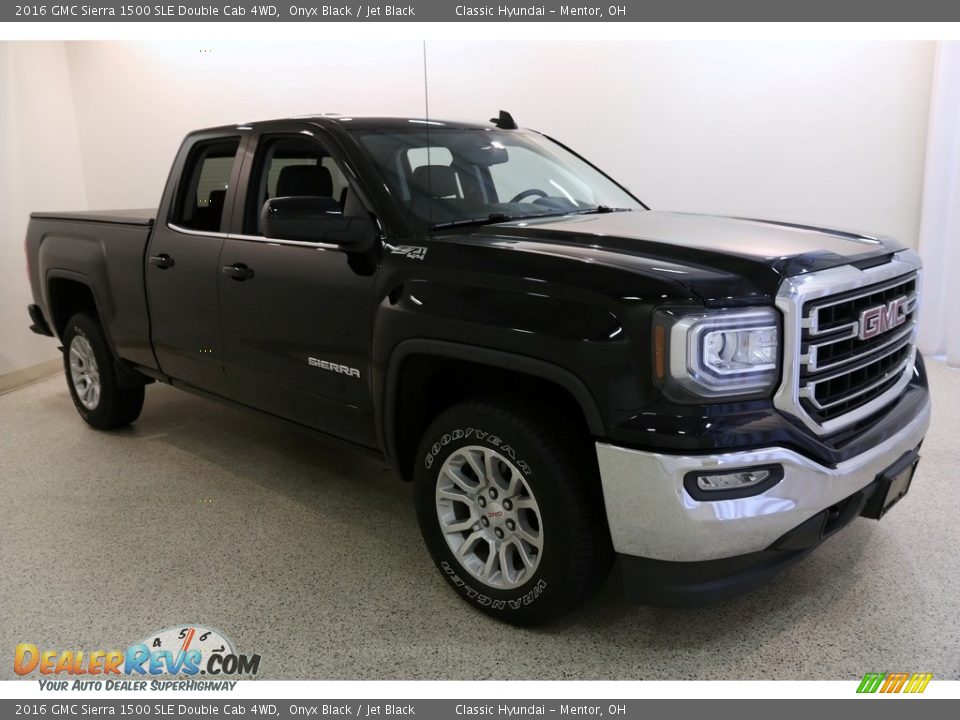 2016 GMC Sierra 1500 SLE Double Cab 4WD Onyx Black / Jet Black Photo #1