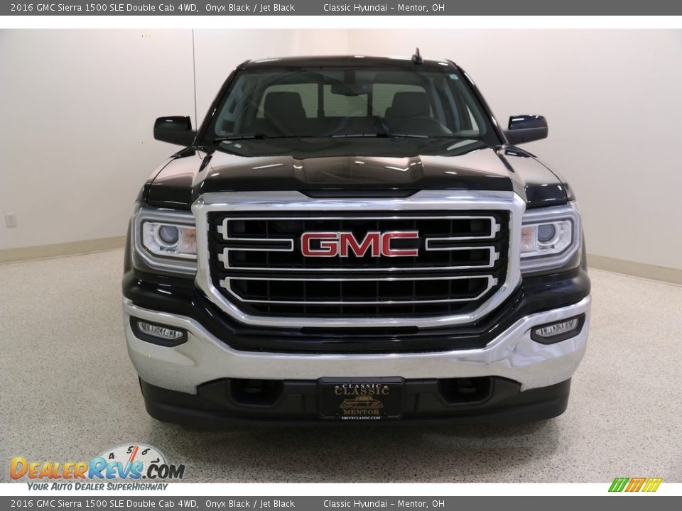 2016 GMC Sierra 1500 SLE Double Cab 4WD Onyx Black / Jet Black Photo #2