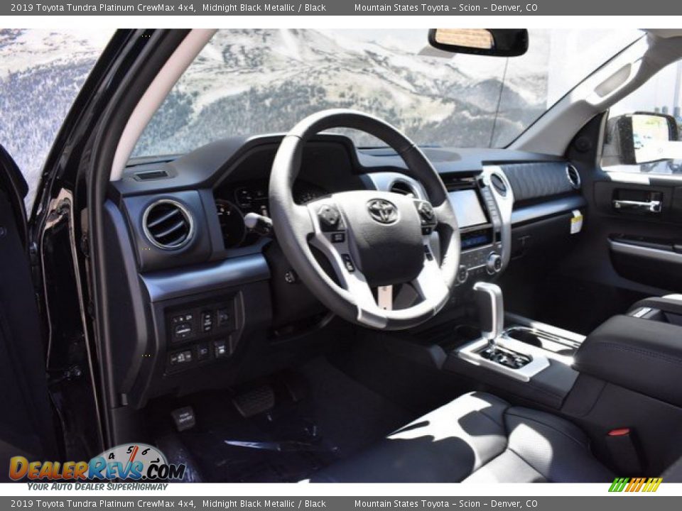 2019 Toyota Tundra Platinum CrewMax 4x4 Midnight Black Metallic / Black Photo #5