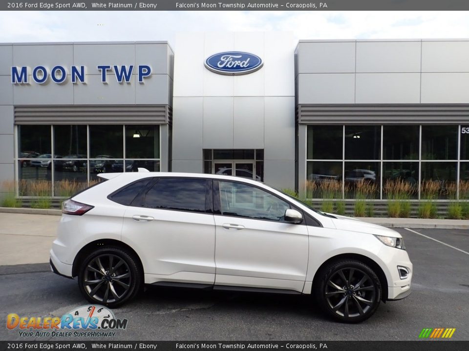 2016 Ford Edge Sport AWD White Platinum / Ebony Photo #1