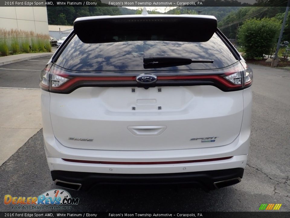 2016 Ford Edge Sport AWD White Platinum / Ebony Photo #3