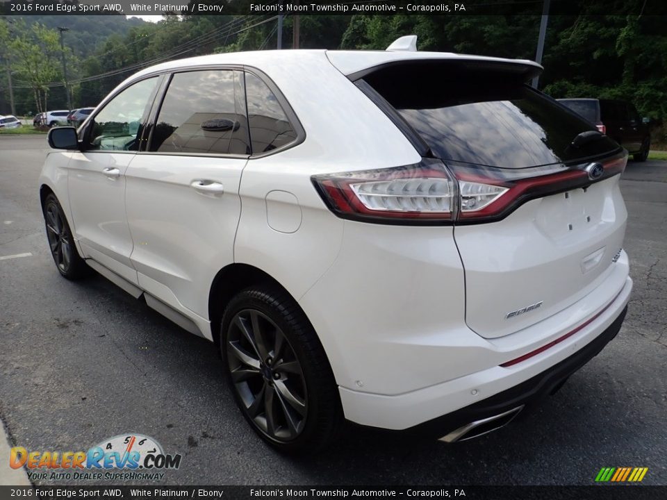 2016 Ford Edge Sport AWD White Platinum / Ebony Photo #5