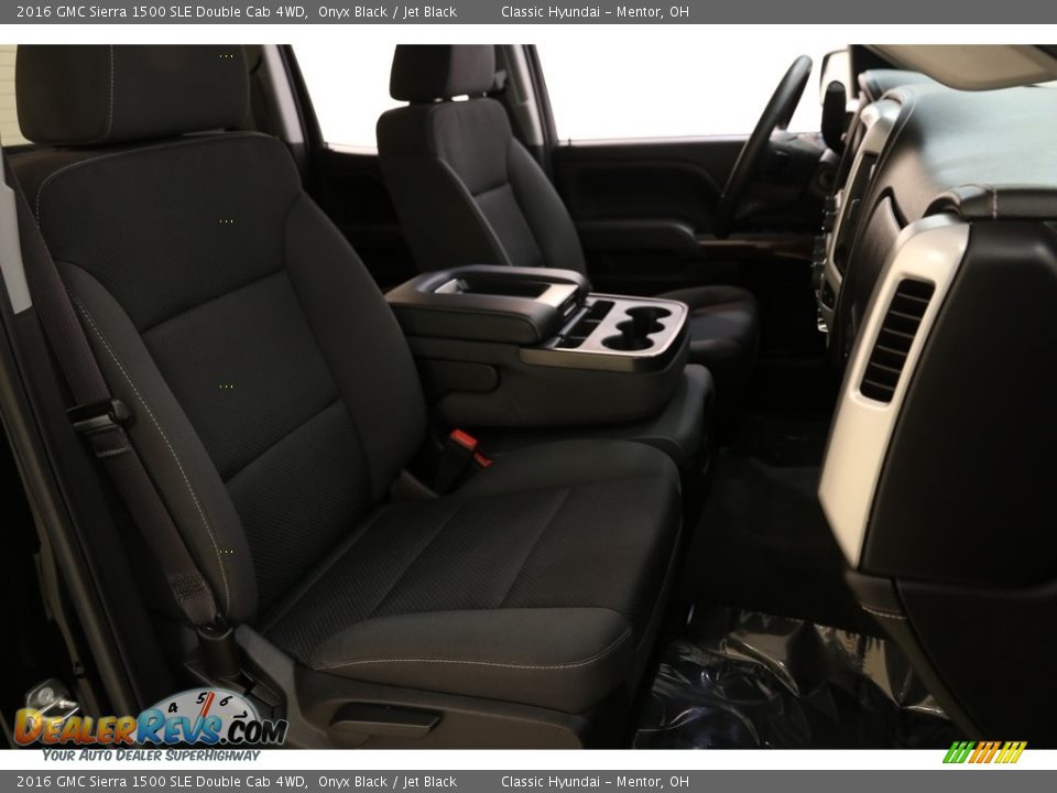 2016 GMC Sierra 1500 SLE Double Cab 4WD Onyx Black / Jet Black Photo #19