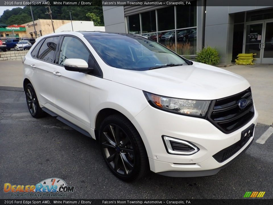 2016 Ford Edge Sport AWD White Platinum / Ebony Photo #9