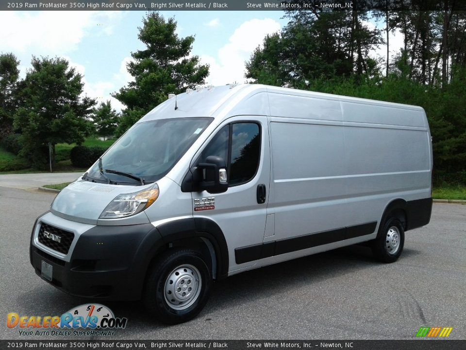 2019 Ram ProMaster 3500 High Roof Cargo Van Bright Silver Metallic / Black Photo #2