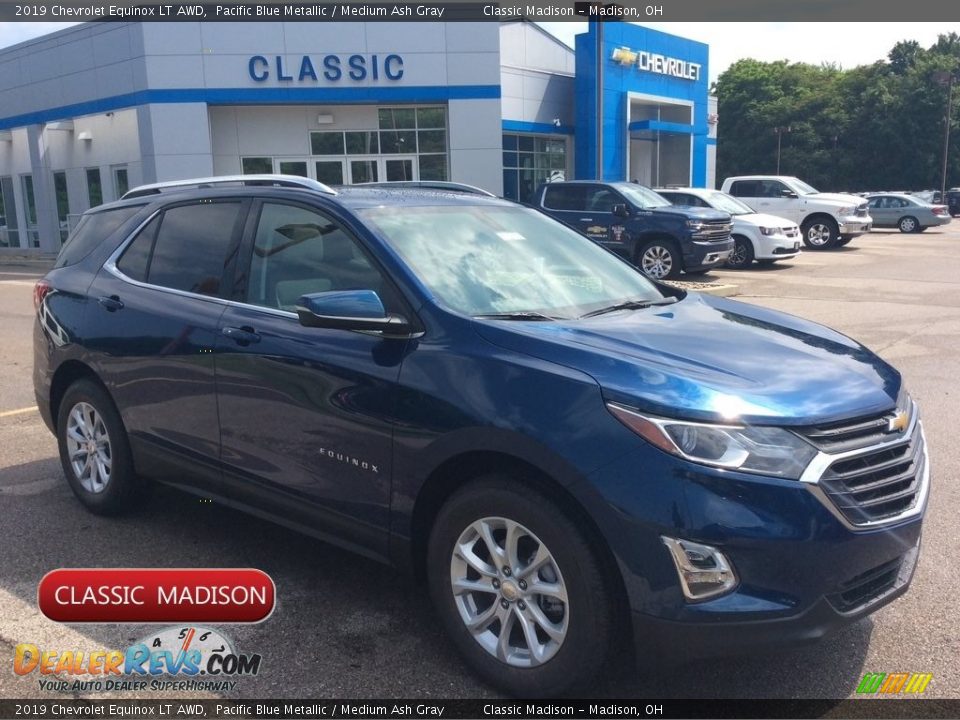 2019 Chevrolet Equinox LT AWD Pacific Blue Metallic / Medium Ash Gray Photo #1
