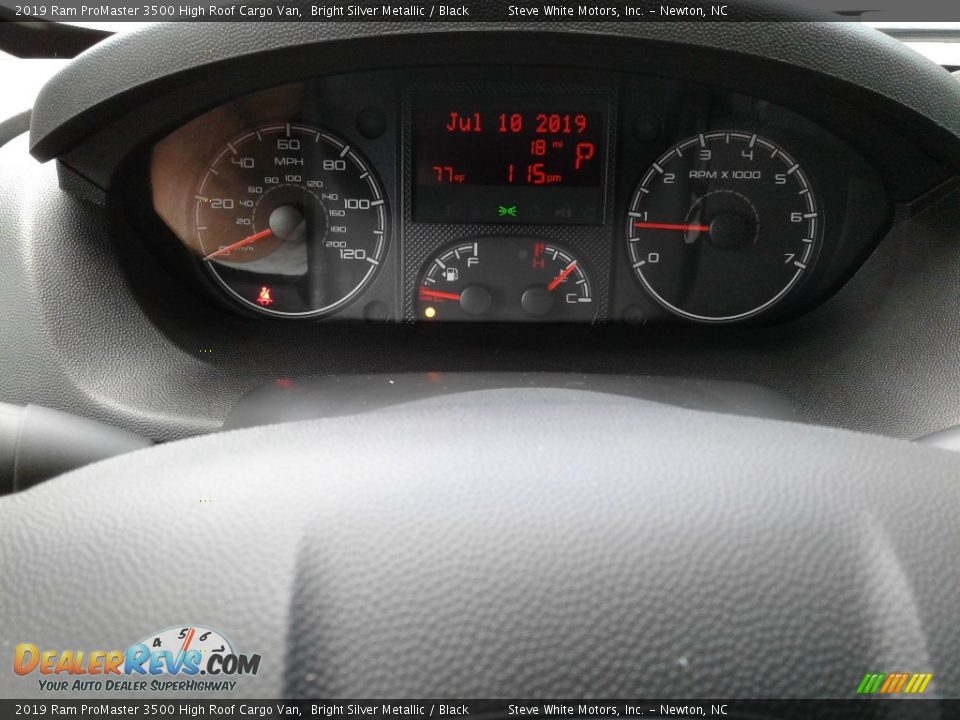 2019 Ram ProMaster 3500 High Roof Cargo Van Bright Silver Metallic / Black Photo #16