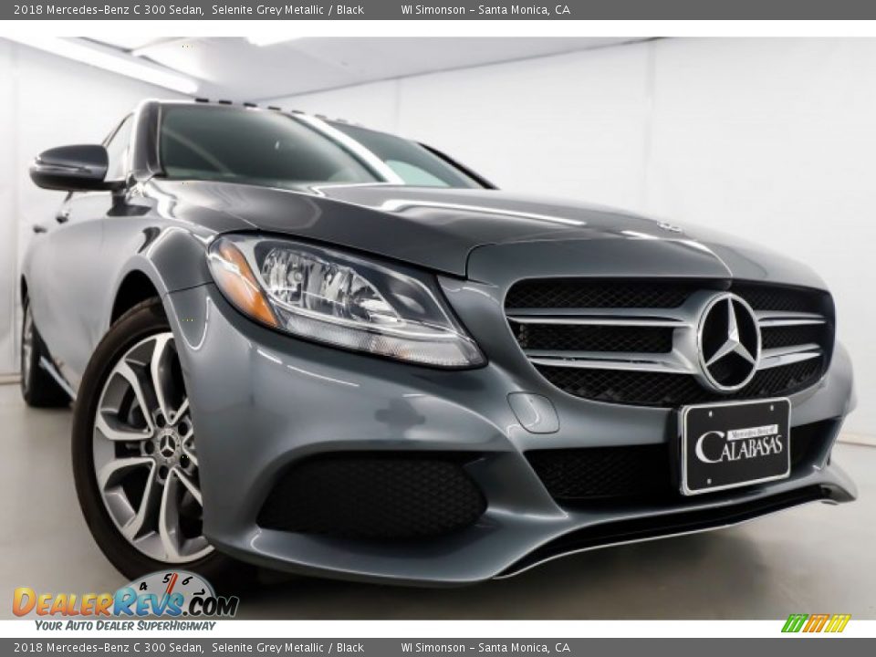 2018 Mercedes-Benz C 300 Sedan Selenite Grey Metallic / Black Photo #2