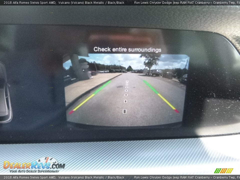 2018 Alfa Romeo Stelvio Sport AWD Vulcano (Volcano) Black Metallic / Black/Black Photo #17