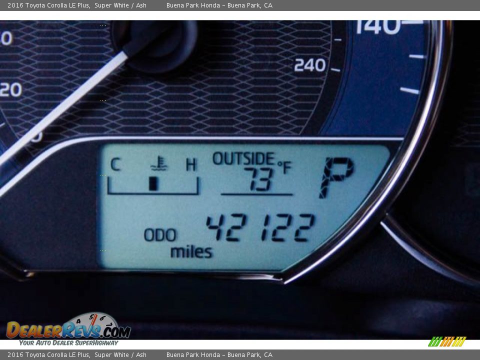 2016 Toyota Corolla LE Plus Super White / Ash Photo #6