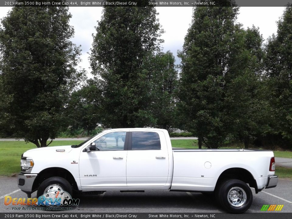 2019 Ram 3500 Big Horn Crew Cab 4x4 Bright White / Black/Diesel Gray Photo #1