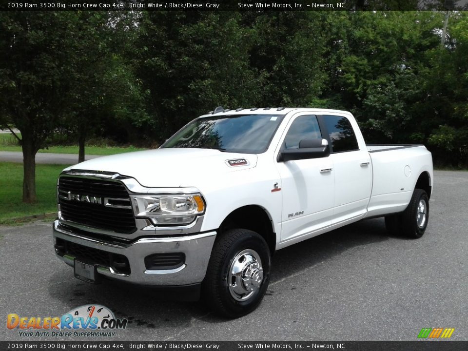 2019 Ram 3500 Big Horn Crew Cab 4x4 Bright White / Black/Diesel Gray Photo #2