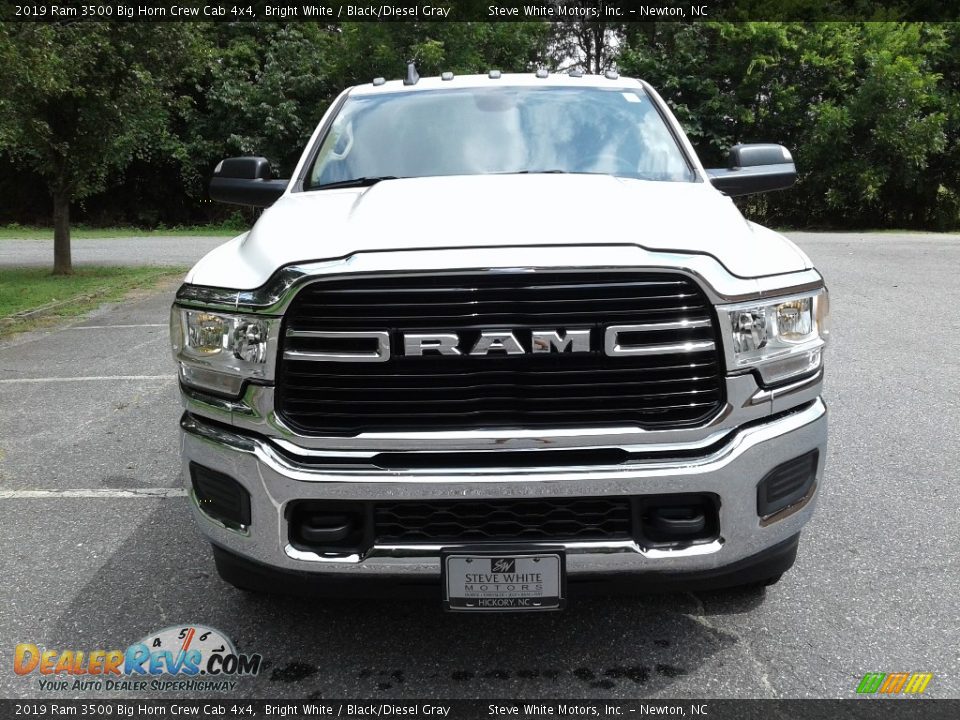 2019 Ram 3500 Big Horn Crew Cab 4x4 Bright White / Black/Diesel Gray Photo #3