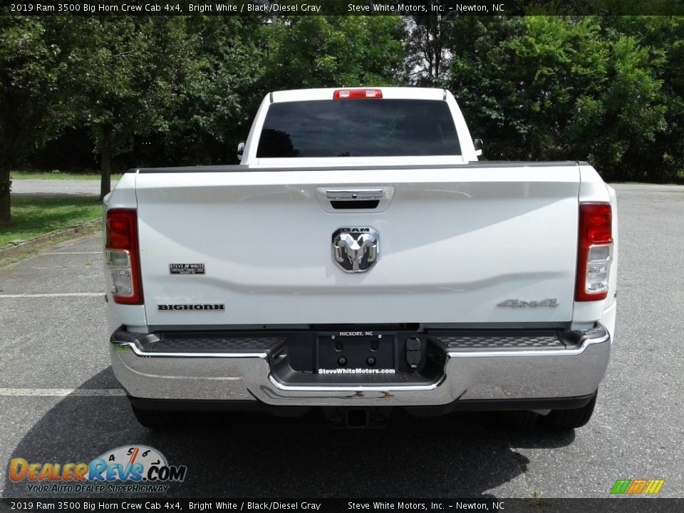 2019 Ram 3500 Big Horn Crew Cab 4x4 Bright White / Black/Diesel Gray Photo #7