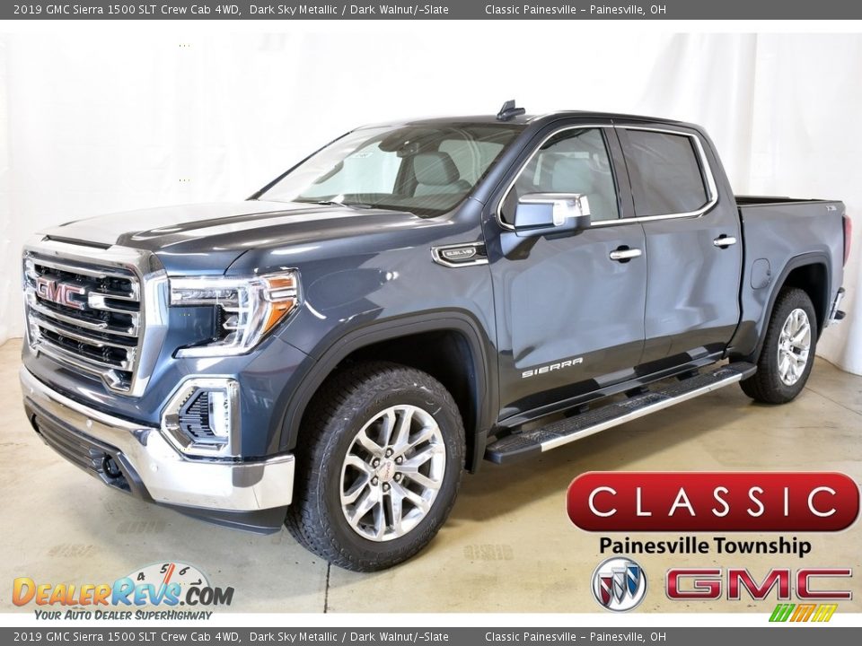 2019 GMC Sierra 1500 SLT Crew Cab 4WD Dark Sky Metallic / Dark Walnut/­Slate Photo #1