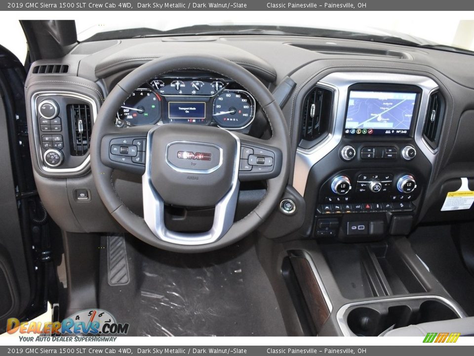 2019 GMC Sierra 1500 SLT Crew Cab 4WD Dark Sky Metallic / Dark Walnut/­Slate Photo #8