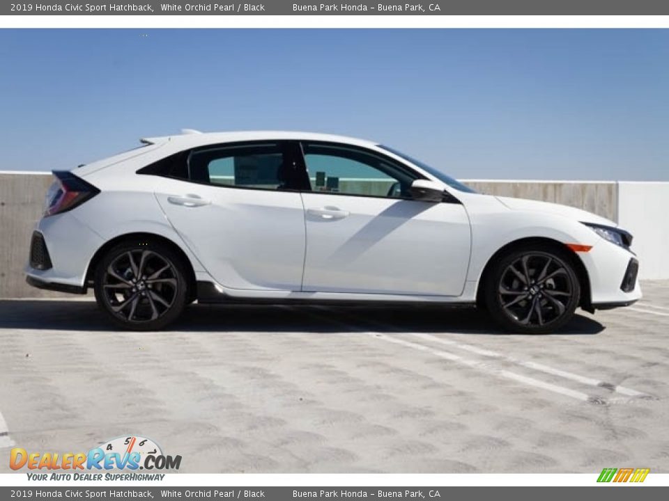 2019 Honda Civic Sport Hatchback White Orchid Pearl / Black Photo #10