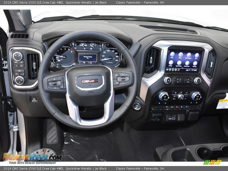 2019 GMC Sierra 1500 SLE Crew Cab 4WD Quicksilver Metallic / Jet Black Photo #8