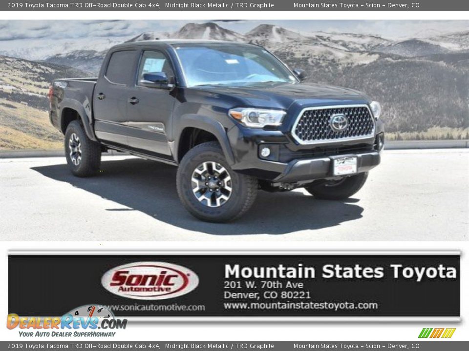 2019 Toyota Tacoma TRD Off-Road Double Cab 4x4 Midnight Black Metallic / TRD Graphite Photo #1