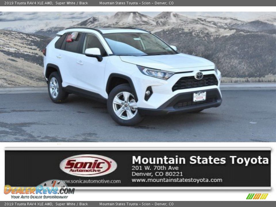 2019 Toyota RAV4 XLE AWD Super White / Black Photo #1