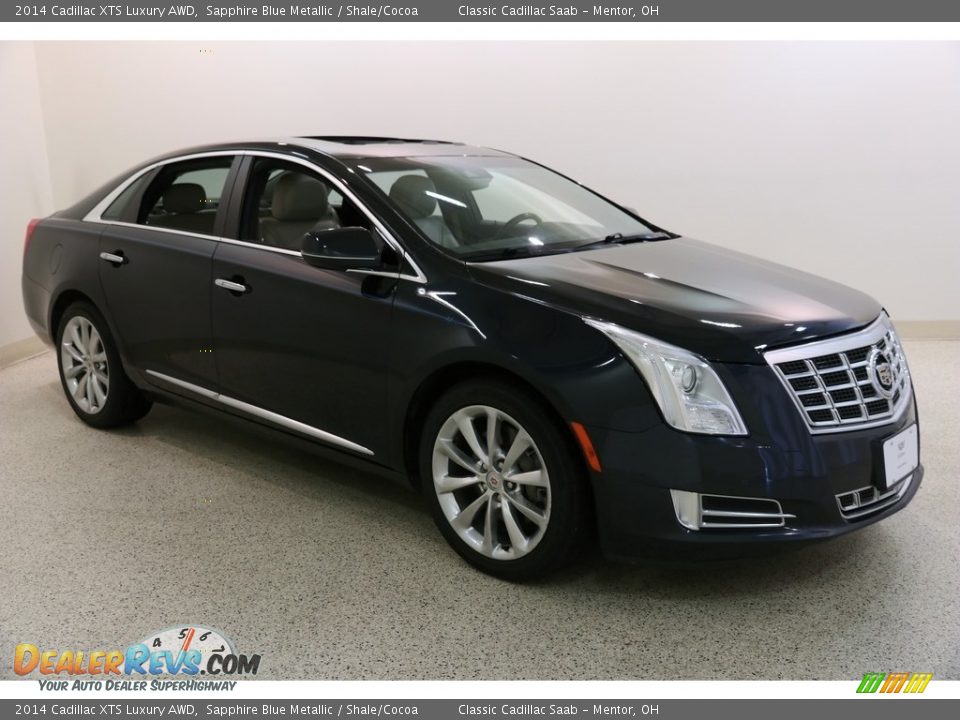 2014 Cadillac XTS Luxury AWD Sapphire Blue Metallic / Shale/Cocoa Photo #1