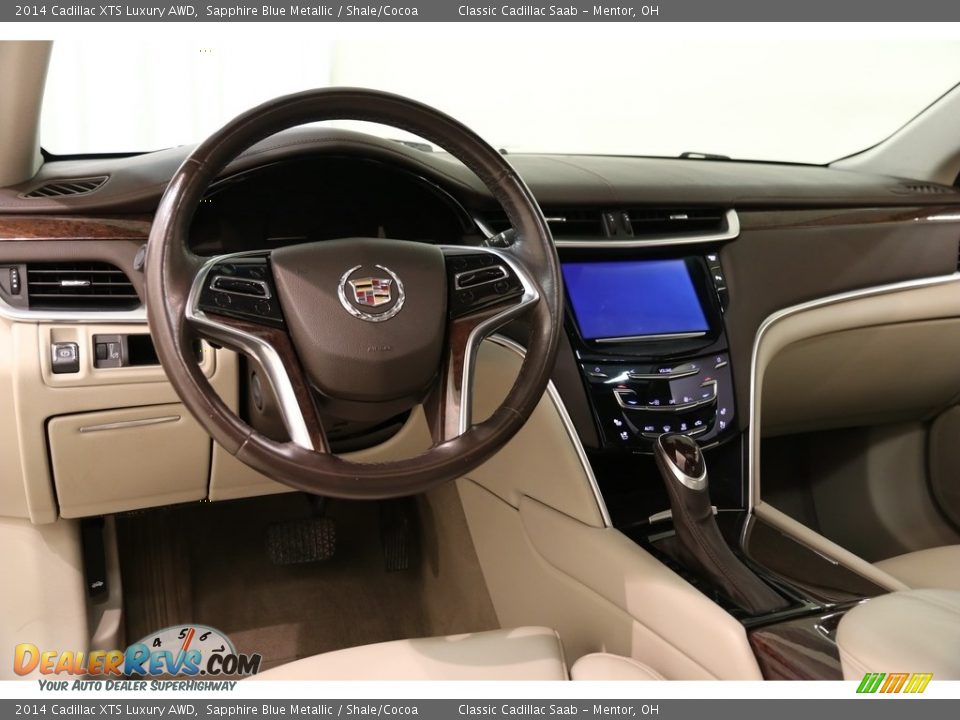 2014 Cadillac XTS Luxury AWD Sapphire Blue Metallic / Shale/Cocoa Photo #6