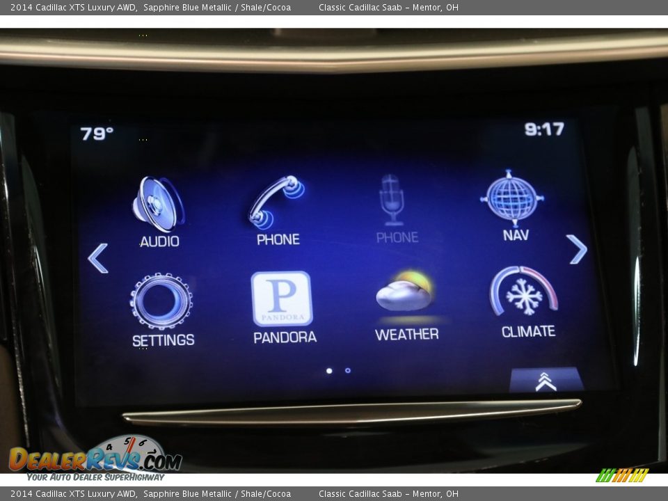 2014 Cadillac XTS Luxury AWD Sapphire Blue Metallic / Shale/Cocoa Photo #10