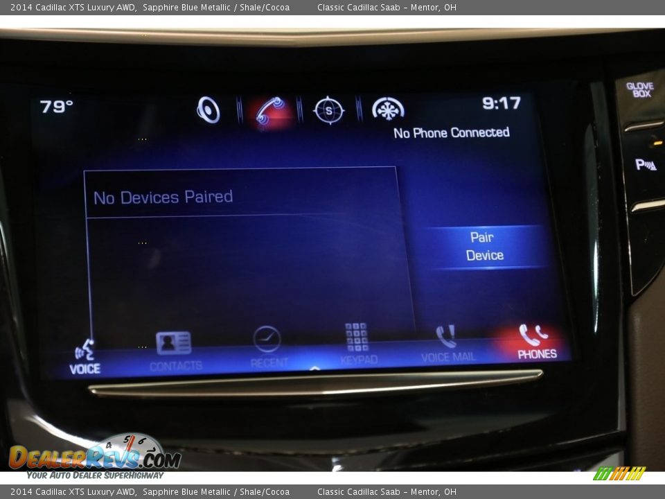 2014 Cadillac XTS Luxury AWD Sapphire Blue Metallic / Shale/Cocoa Photo #13