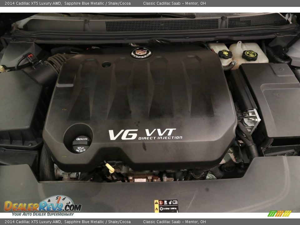 2014 Cadillac XTS Luxury AWD Sapphire Blue Metallic / Shale/Cocoa Photo #22