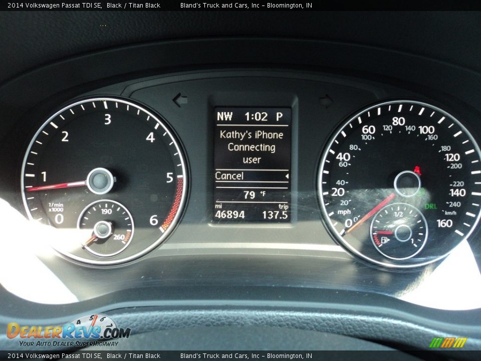 2014 Volkswagen Passat TDI SE Black / Titan Black Photo #14