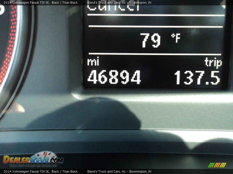 2014 Volkswagen Passat TDI SE Black / Titan Black Photo #15