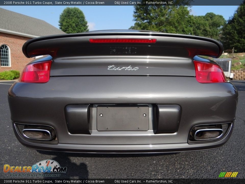 2008 Porsche 911 Turbo Coupe Slate Grey Metallic / Cocoa Brown Photo #5