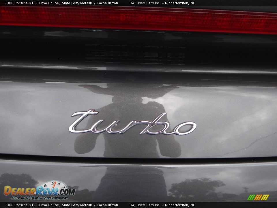 2008 Porsche 911 Turbo Coupe Slate Grey Metallic / Cocoa Brown Photo #19