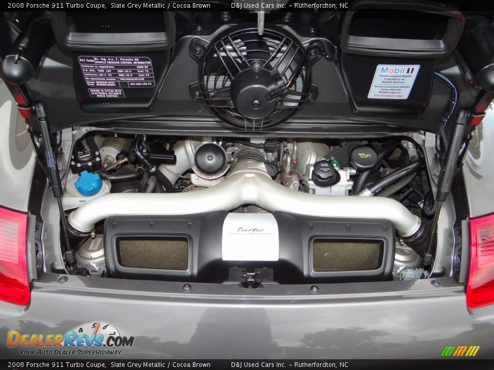 2008 Porsche 911 Turbo Coupe Slate Grey Metallic / Cocoa Brown Photo #20