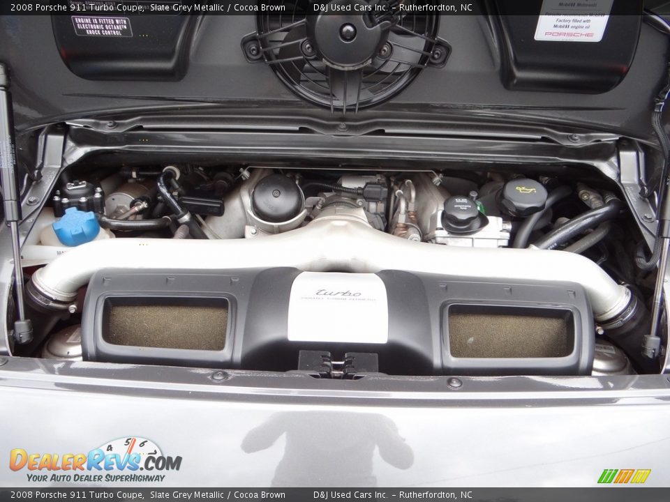 2008 Porsche 911 Turbo Coupe Slate Grey Metallic / Cocoa Brown Photo #21
