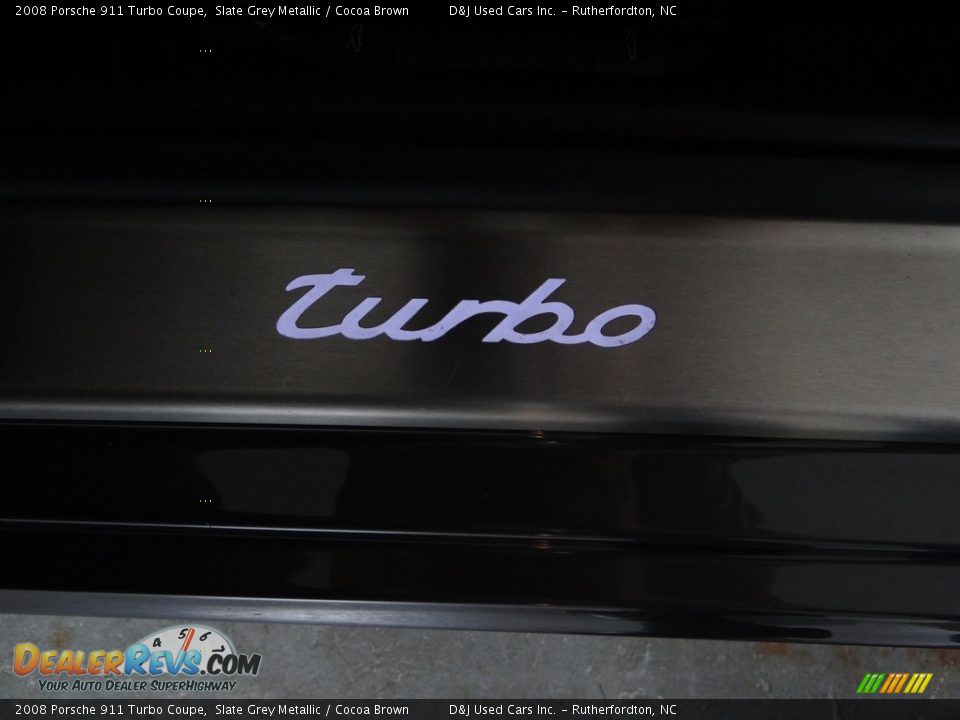 2008 Porsche 911 Turbo Coupe Slate Grey Metallic / Cocoa Brown Photo #27